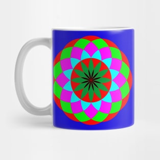 Green, red and black pattern. Mug